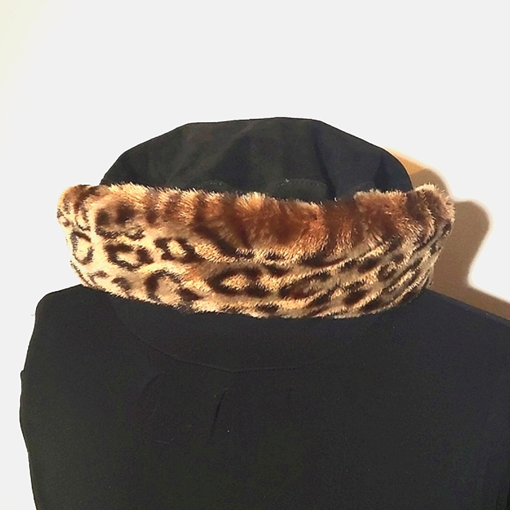 Vintage Faux fur and Suede Barette
